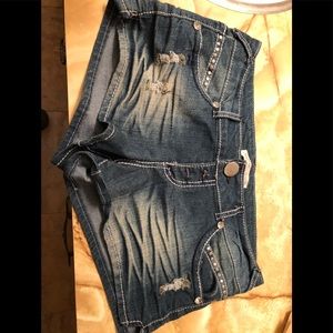 Ladies blue jean shorts
